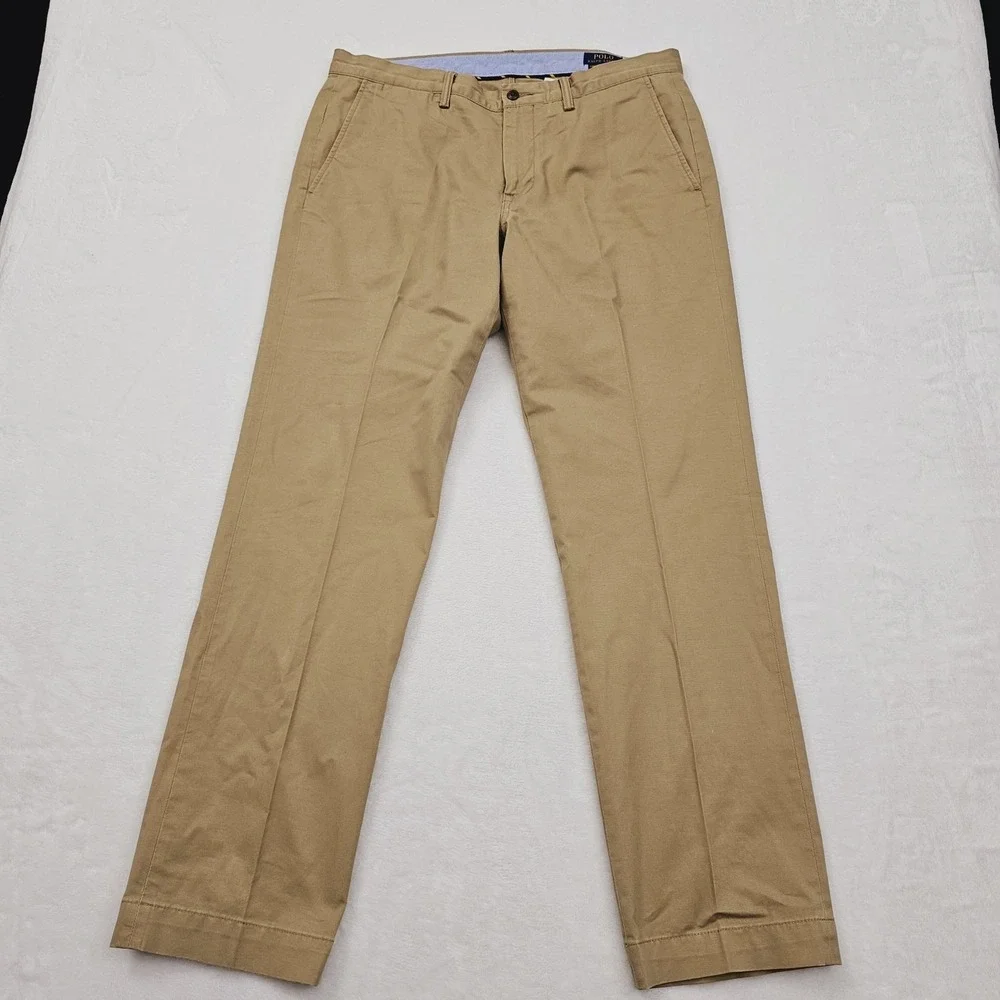 Polo Ralph Lauren Pants‎ Mens 35W 32L Khaki Chino Classic Twill Straight Stretch